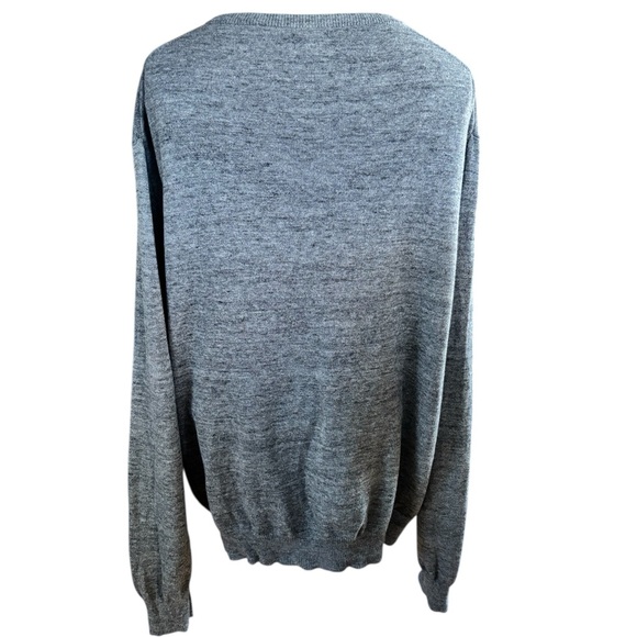 J. Crew Men’s Sweater Rugged Cotton V-Neck Pullover Gray Size XL - Picture 3 of 9